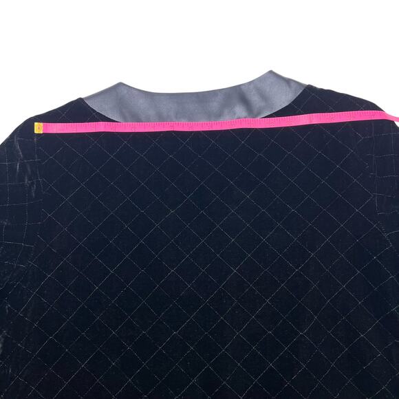 Soft Surroundings Womens Silk Blend Quilted Velvet Dark Romantic Jacket Sz L - Picture 11 of 11